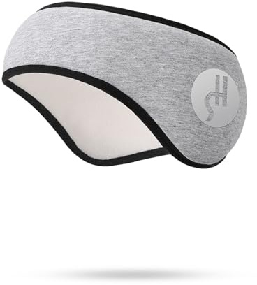 Balakaka Bandeaux de Hiver pour Hommes Femmes,Bandeau Sport Thermique Extensible Cache-Oreilles Réfléchissant,Bandeau Polaire de Ski pour Yoga Cyclisme Basket-Ball FitnessGris