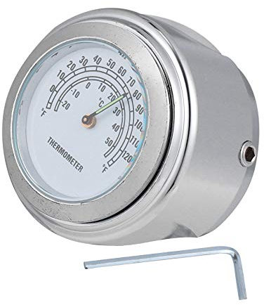 GLEAVI Thermometer fahrradlenker Motorrad leuchtende Uhr Aluminium
