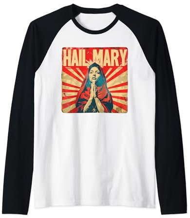 Cooler American Football mit lustigem Hail Mary Raglan