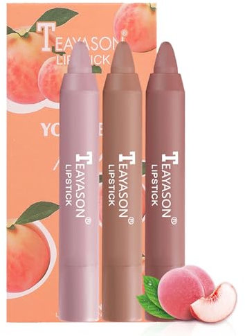 EONFAVE Matt Lippenstift Set, 3 PCS Lipstick Kit Samtlippenglasur, Nude lippenstift 24 Stunden Halt Wasserdicht Langanhaltend, Non-Stick Cup Lipliner Set, Feuchtigkeitsstruktur Crayon Lippenstift
