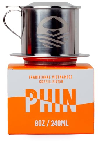 Nam Song Vietnamese Coffee Maker – 8oz Stainless Steel Vietnam Phin Filter for Drip Coffee – Durable & Dishwasher Safe – No Filter Papers Needed