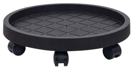 Soporte para macetas con ruedas giratorias, carrito redondo para macetas para plantas, jarrones grandes, barriles de whisky, muebles, soporte para carrito de plantas para interiores y exteriores (33