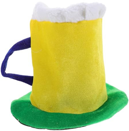 TOYANDONA Beer Festival Head Hat Tricorn Drinking Hat Beer Helmet for Oktoberfest Costume Yellow