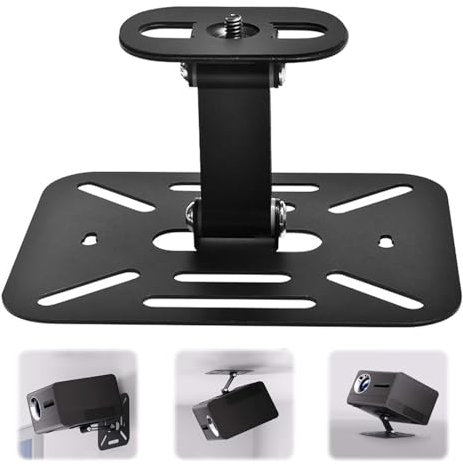 JINJUMEI Soporte para proyector de escritorio Soporte Proyector Mini Multifuncional Soporte para Proyector con Interfaz de Tornillo de 1/4 de Pulgada Adecuado para la mayoría de los proyectores