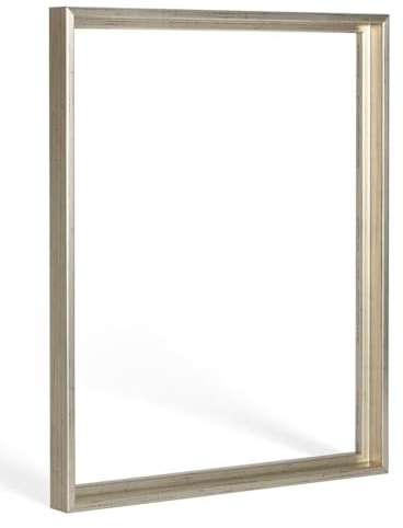 Schattenfugenrahmen Lico 50x50cm Silber Antik Selbstmontage Bausatz DIY