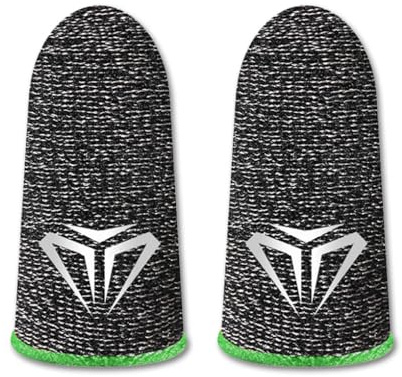 YIXANNX 10 teilige Telefon Gaming Fingerspitzen Hülsen, schweißfeste, rutschfeste Touchscreen Handschuhe, ölbeständige, gestrickte Anti Fingerabdruck Abdeckungen, Grün Typ 1
