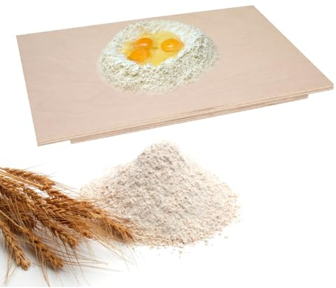Crisalide® Spianatoia in Legno di Betulla Multistrato 90x51 cm con Gradino Antiscivolo – Asse da Pasta per Impastare, Stendere Pizza, Pane e Dolci – Made in Italy