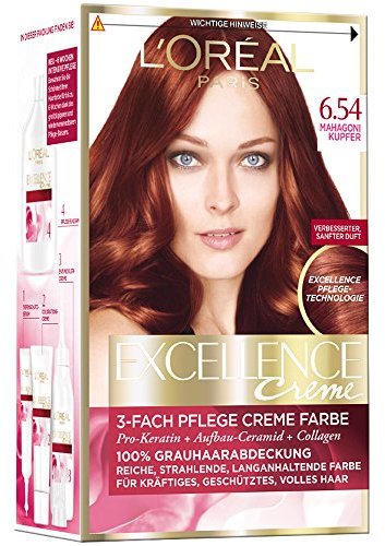 L'Oréal Paris Excellence Creme Coloration, 6,54 - Mahagoni-Kupfer