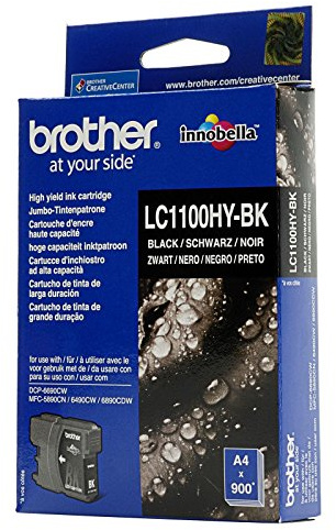 Brother Original Jumbo-Tintenpatrone LC-1100HYBK schwarz DCP-6690CW, MFC-5890CN, MFC-5895CW, MFC-6490CW, MFC-6890CDW, LC1100HYBK, XXL