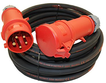 netbote24 Profi-LINE CEE Verlängerungskabel mit/ohne Phasenwender 32A MENNEKES TITANEX 5G6 H07RN-F 5-50m (30m)