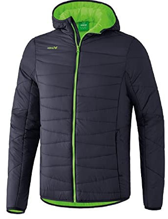Erima Herren Basic Stepp- Jacke (9060702), dunkelgrau/green gecko, L
