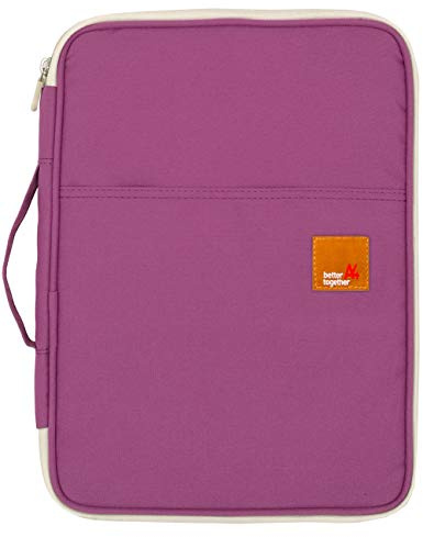 mygreen A4 Dokumente Tasche Ordner Multifunktions Dateien Organizer Messenger iPad Handtasche Lagerung Inhaber für Reise Urlaub Büro 35 * 26 * 3,5 cm (lila)