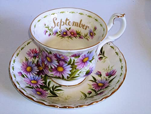 Royal Albert/Sammeltasse/September- settembre / 1 Tasse - 1 Untertasse/Bone China/Groß