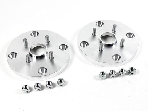 Adapterscheiben Lochkreisadapter aus Hochfestigkeitsaluminium gefertigt inklusive Muttern und Stehbolzen zur Befestigung der Adapterscheiben 20mm 4x160 M12 auf 4x100 M12 NLB 57,1 mm für P601