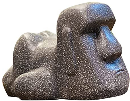RORPOIR Moai Taschentuchbox Abdeckung Resin Kreativer Taschentuchhalter Für Schlafzimmer Küche Kompakte Papierbox Organizer