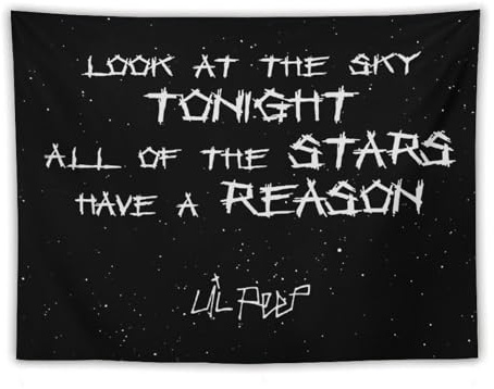 DOBOER Lil Peep Wandteppich für Studentenwohnheim, Schlafzimmer und Wohnzimmer, Heimdekoration, 152,4 x 203,2 cm, Love Rapper, Hip-Hop-Wandteppich, zum Aufhängen als Geschenk