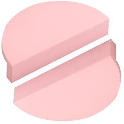 2 Stück Halbkreis Kinderzimmer Schubladenknöpfe Aluminiumlegierung,Halbmond Schubladengriff Mehrfarbig dekorative Schrankgriff für Schrank,Kleiderschrank,Bücherschrank (100mm,Pink)