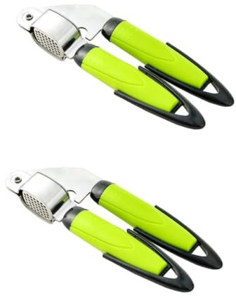 TOPBATHY 2st Eine Knoblauchpresse Knoblauchschneider Fleischwolf Orangenpresse Knoblauchpresse Zerkleinerer Rostfrei Knoblauchhacker Aus Edelstahl Schleifer Metall Zitrone