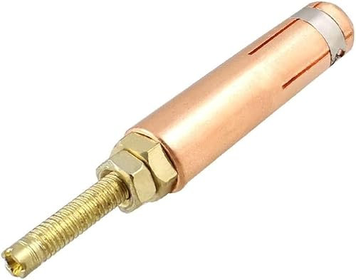 Spreizdübel, M4 x 65 mm Kupfer-Expansionsbolzen mit Außengewinde, Sechskantschraube, Bolzen, Muttern, Unterlegscheiben, Satz