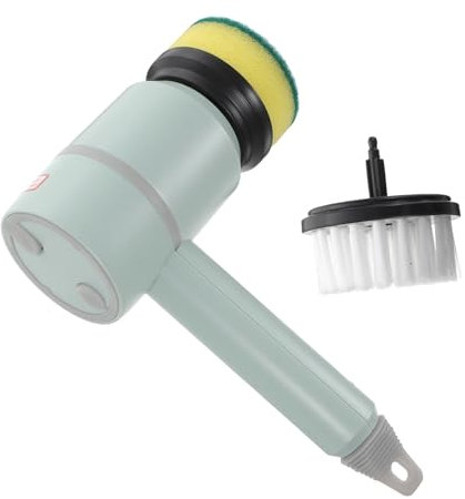 minkissy 1 Set Grout Cleaner Abs Pp Sponge Copper Kitchen Brush Plush Fabrics Electronic Cleaning Brush Dish Brush