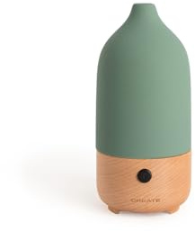 CREATE/AROMA CERAMIC/Aroma-Diffusor und Mini-Luftbefeuchter mit Beleuchtung Salbeigrün / 100ml Behälter, für Räume bis 20-35 m², 7 LED-Lichtfarben, Aromatherapie-Funktion, 5W