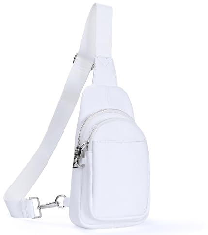befen Echtleder Brusttasche Damen Klein, Leder Sling Bag Diebstahlsicher