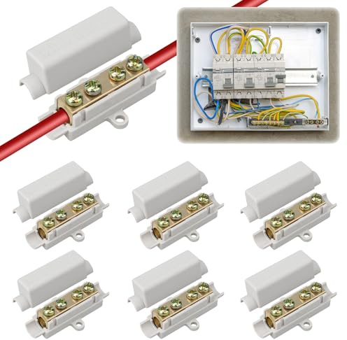 Morsettiera per cavi da 2,5 a 16 mm², morsetto di derivazione principale, morsettiera di derivazione, morsettiera elettrica, morsettiera a morsetto, morsettiera elettrica, morsetto a fila 1000 V 100 A