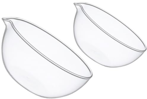Gatuida Heat-Resistant Glass Sauce Bowls Set, 500ml and 200ml Mini Seasoning Plates for Kitchen Baking and Dining, Microwave Safe Dip Serving Bowls for Condiments and Appetizers