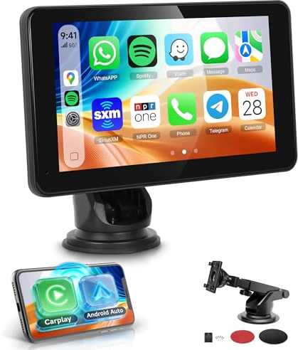 CarPlay inalámbrico de 7 pulgadas, compatible con Android Auto Bluetooth Airplay para coches, pantalla portátil CarPlay Android Auto