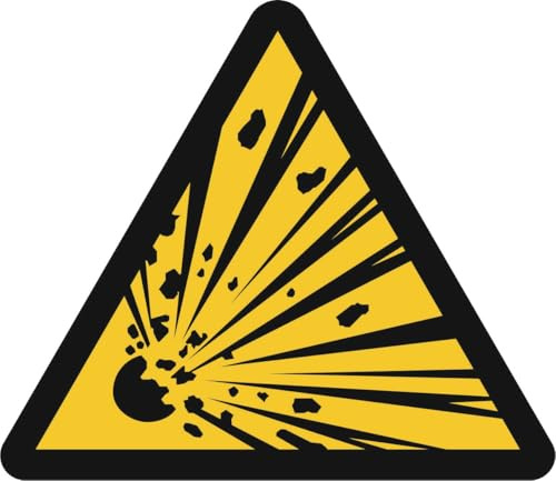 Warnung vor explosionsgefährlichen Stoffen Kunststoffschild Ø 20 cm (wetterfest)