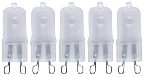 JZLBBC 5 Stück Halogenlampen G9 40W 230V Frosted Glühbirne G9 230V 25W Halogen Leuchtmittel für Akzent Landschaftslicht, Mattierte Linse 20W