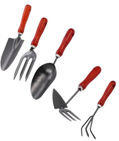 CLISPEED Outils De Jardinage avec Houe Pelle Râteau Poignée Pratique pour Extérieur Et Plantation De Légumes
