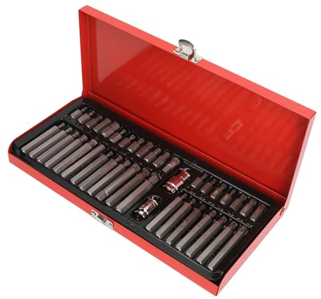 Conjunto de zócalo de bits hexagonal 40 pcs kit de zócalo de llave hexagonal de acero de alto carbono con caja de hierro para automóviles mecánicos para el hogar