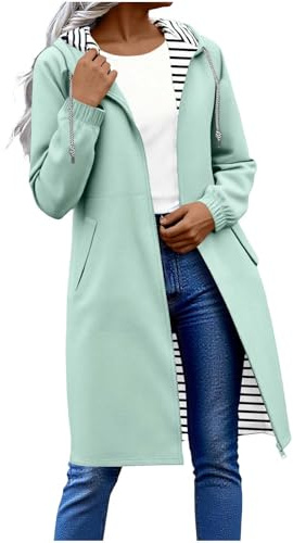 KOG Regenjacke Damen Wasserdicht Lang Windbreaker Herbst Outdoorjacke Einfarbig Oberteil Frau übergangsjacken Leichte Herbstjacke Casual Jacke Frauen Wintermantel Oversized Softshelljacke Radjacke