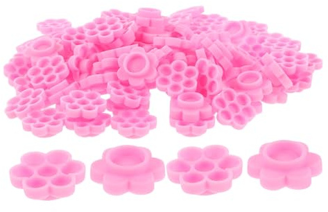 minkissy 500stücke Blütenförmige Wimpernkleberbecher aus Wimpernverlängerungs-organizer Wimpernkleberhalter für Profis Zubehör für Wimpernverlängerungen