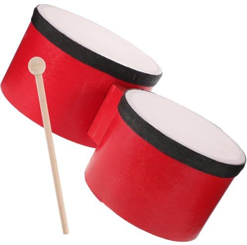 Veemoon Tamburo Bongo e Bonghi per Ragazzo Ragazza 1-12 Anni, Set Percussioni Sicuro e Compatto, Strumento Musicale Educativo Leggero per Apprendimento e Gioco Musicale