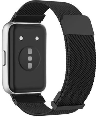 RanBluu Metallarmband för Huawei Band 11/Huawei Band 11 Pro, magnetiskt ersättningsarmband för huawei band 11/11 pro, rostfritt stål mesh klockarmband, Metall