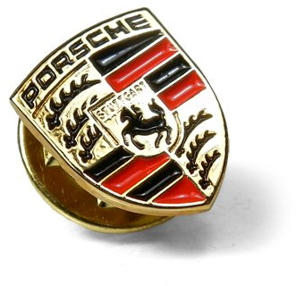 Porsche Wappen Logo Metall-Abzeichen, Original Porsche-Artikel