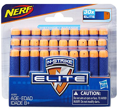 NERF Hasbro A0351E35 N-Strike Elite Darts, 30-er Nachfüllpack