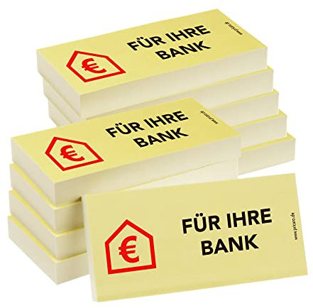 PRICARO Haftnotizen Für Ihre Bank, 100 Blatt, 10 Stück