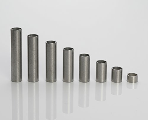 Edelstahl Distanzhülsen, Abstandshülsen | Set Sortiment M6 Edelstahl 8x6,4x0,8 - Inhalt: 8 Hülsen, je 1 Hülse der Länge 5, 10, 15, 20, 25, 30, 35, 40 mm