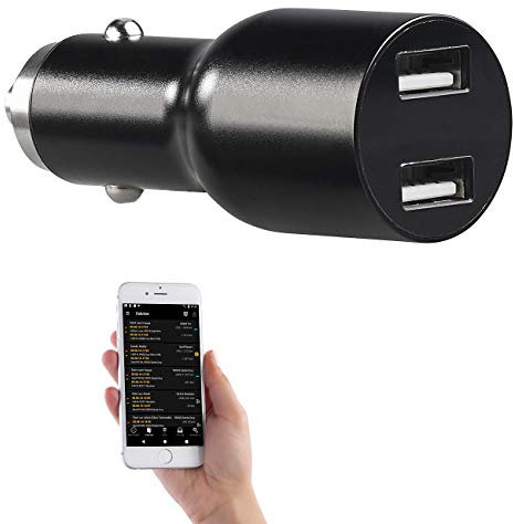 Lescars GPS Fahrtenbuch: Kfz-Fahrtenbuch-Adapter & USB-Ladegerät, Bluetooth, App, Quick Charge (GPS Tracker Auto, Elektronisches, Kalender)