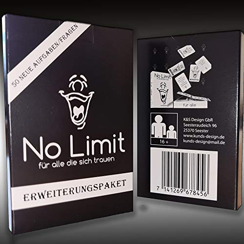 No limit für alle die sich trauen - Erweiterungspaket | 50 Neue Aufgaben/Fragen | Partyspiel | Kartenspiel | Tat Wahrheit oder Pflicht