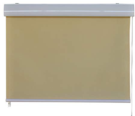 Jet-Line® | Senkrechtmarkise | Außenrollo | Balkonrollo | Vertikalmarkise | Kasetten | Balkonmarkise | Beschattung | Balkonrollo | Sichtschutzrollo | beige | Kassette | 1.2 x 2.3 | Garten | Terrasse