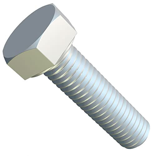 M18x60 Sechskantschrauben, Metrische Kopfschrauben geeignet für Metallbauarbeiten, Automobilmaschinen, DIY verzinkter Stahl Klasse 8.8 DIN933 18mm x 60mm (3 Stück)