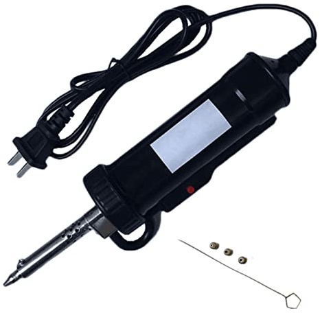 30W 120V Electric Vacuum Solder Sucker Portable Repairing Iron Tool, Desoldering Pump Iron Soldering Tools,Automatic Suction tin Tools (Size:US Plug)