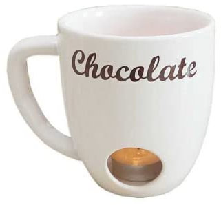 Chocolate Fondue Mug Set Mini Candle Fondue Pot Chocolate Cheese Ice Cream Fondue Melter Cup White