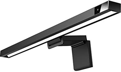 ZCGX Luce del Monitor del Computer a LED, Oscuramento Continuo, 3 Temperatura di Colore, Lampada da Scrivania a LED per Lettura Elettronica, Clip Fissa per Monitor Curvo/Monitor Piatto