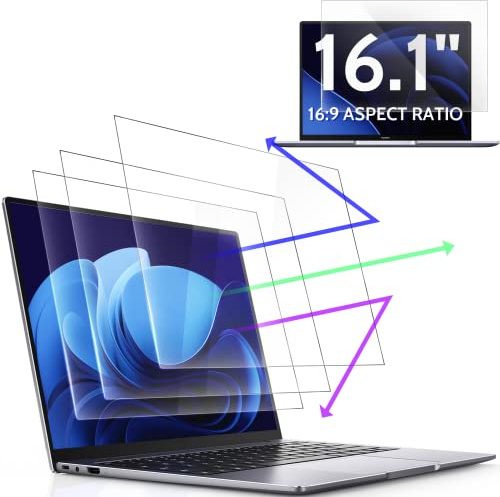 3 Pcs 16.1/16 Anti Blue Light Screen Protector Compatible With Lenovo Hp Dell Acer Asus Samsung etc Laptop-16:9 Aspect, 16 Inch Computer Monitor Glare Filter Uv Blocker Shield Cover Eye Protection