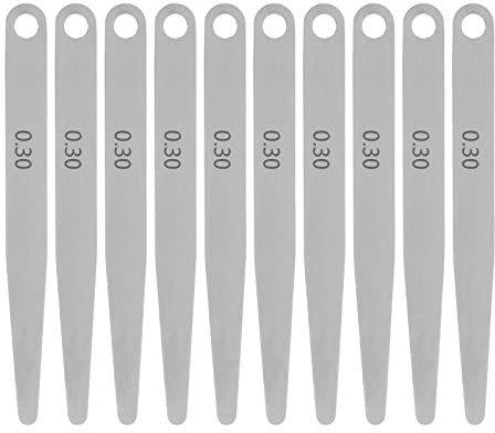 QUARKZMAN 10pz Sensore Calibro 0.3mm Spessore Calibro 65MN Acciaio Metrico Divario Misurazione Strumento Singola Lama